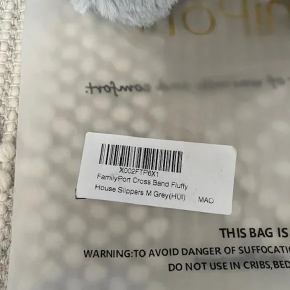 Cozy furry Women’s Cross Band Slippers - Picture 3 of 3